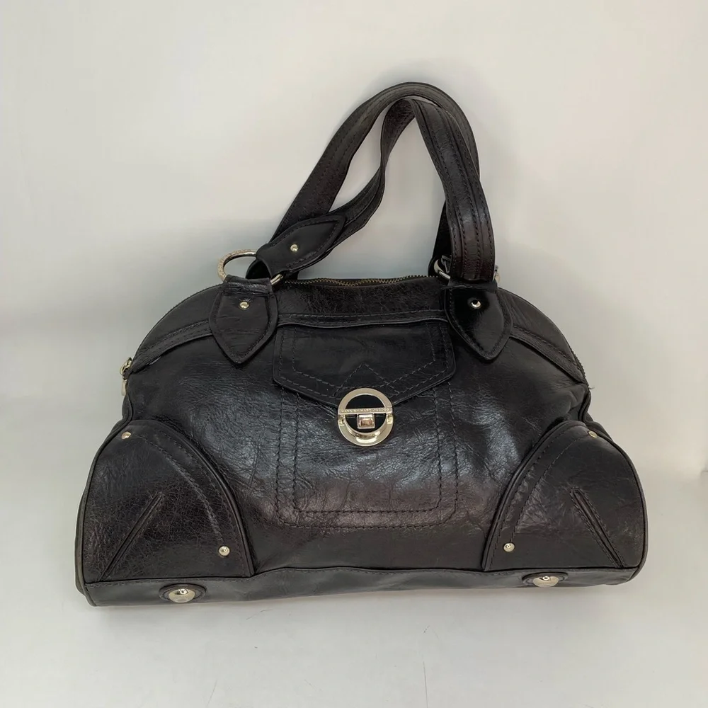 Marc Jacobs Large Vintage Bag Chocolate Brown Leather 3 Compartment Satchel